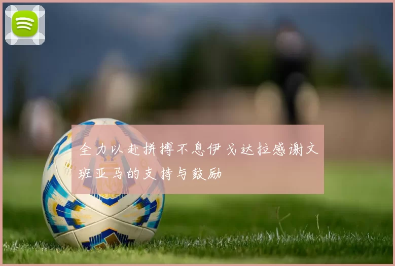 全力以赴拼搏不息伊戈达拉感谢文班亚马的支持与鼓励